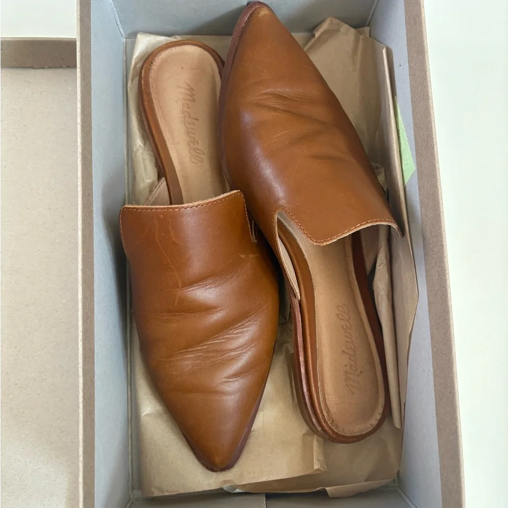 Madewell Gemma Mule in English Saddle - Picture 3 of 7